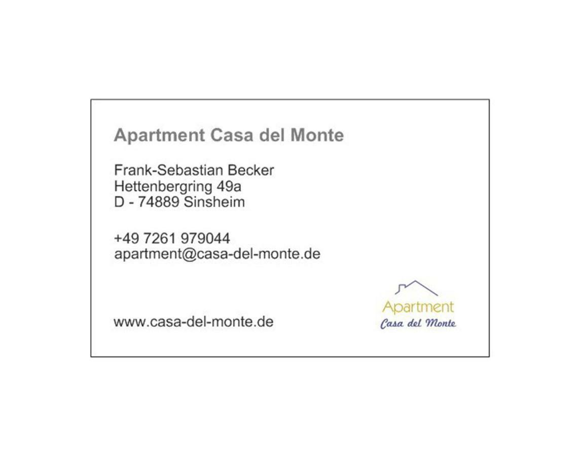 Apartment Casa Del Monte Sinsheim Exteriér fotografie